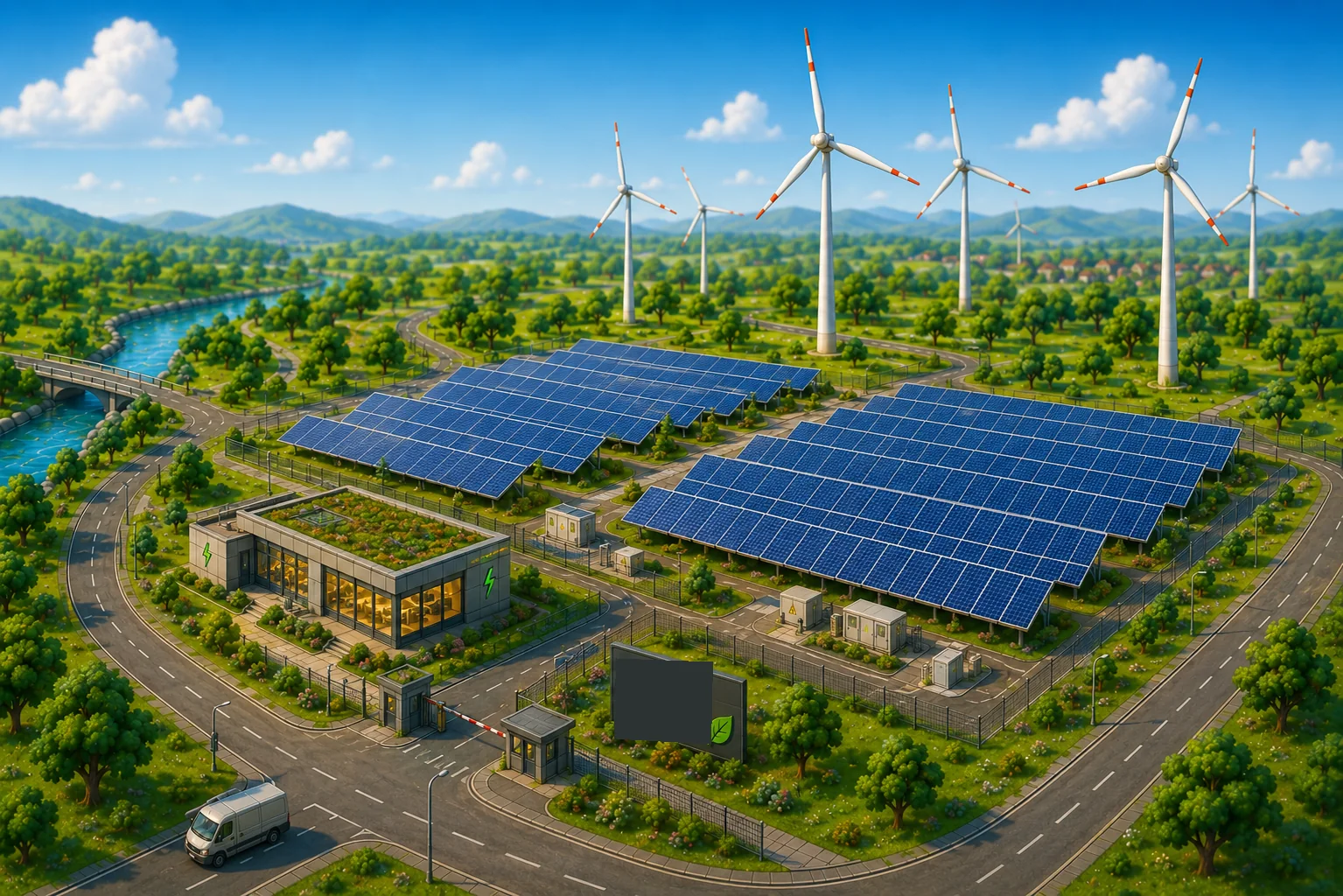 Wind- und Solarpark